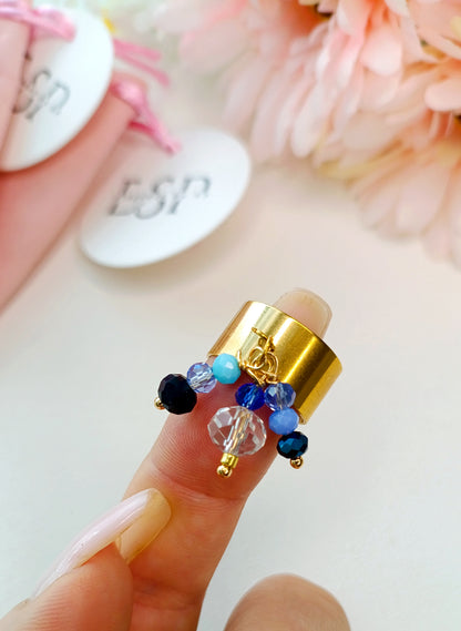 bague femme à breloques, bague femme à charms, bague femme fantaisie pas chère, bague femme étoile de mer, bague femme perle d'eau douce, bijoux fantaisie femme pas cher français, bijolux français abordbales, site de bijoux français abordable, bague femme perles bleues