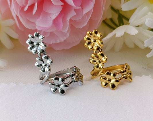 bague femme en acier inoxydable doré or, bague femme en acier inox plaqué or, bague femme fantaisie, bagues femme originales, bagues femme de qualité, bague femme pas chères, bagues femme en acier inox pas chères, bague femme, bague femme unique by m, bague femme aparanjan, bague femme musardise, bague femme manège à bijoux, bagues femme my house of jewels, bague femme bijoux brigitte, bagues femme très belles, bagues femme résistantes, bague fleurs femme acier