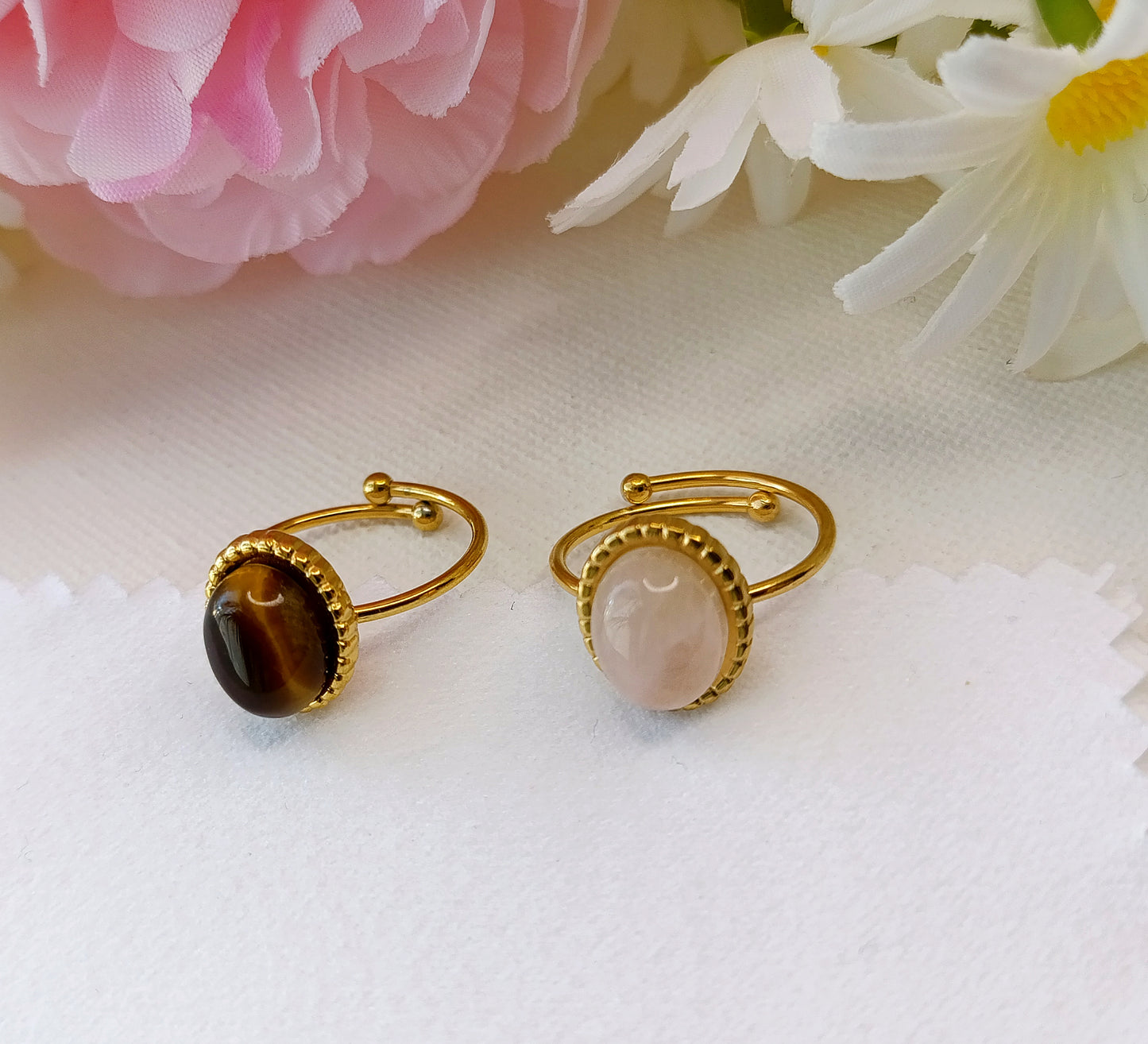 bague femme en acier inoxydable doré or, bague femme en acier inox plaqué or, bague femme fantaisie, bagues femme originales, bagues femme de qualité, bague femme pas chères, bagues femme en acier inox pas chères, bague femme, bague femme unique by m, bague femme aparanjan, bague femme musardise, bague femme manège à bijoux, bagues femme my house of jewels, bague femme bijoux brigitte, bagues femme très belles, bagues femme résistantes, bague oeil de tigre femme acier, bague quartz rose femme acier inox