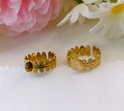 bague femme en acier inoxydable doré or, bague femme en acier inox plaqué or, bague femme fantaisie, bagues femme originales, bagues femme de qualité, bague femme pas chères, bagues femme en acier inox pas chères, bague femme, bague femme unique by m, bague femme aparanjan, bague femme musardise, bague femme manège à bijoux, bagues femme my house of jewels, bague femme bijoux brigitte, bagues femme très belles, bagues femme résistantes, bague oeil de tigre femme acier, bague quartz rose femme acier inox