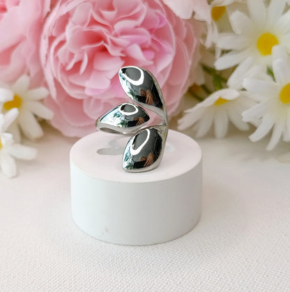 Bague Doux pétales / Acier inoxydable
