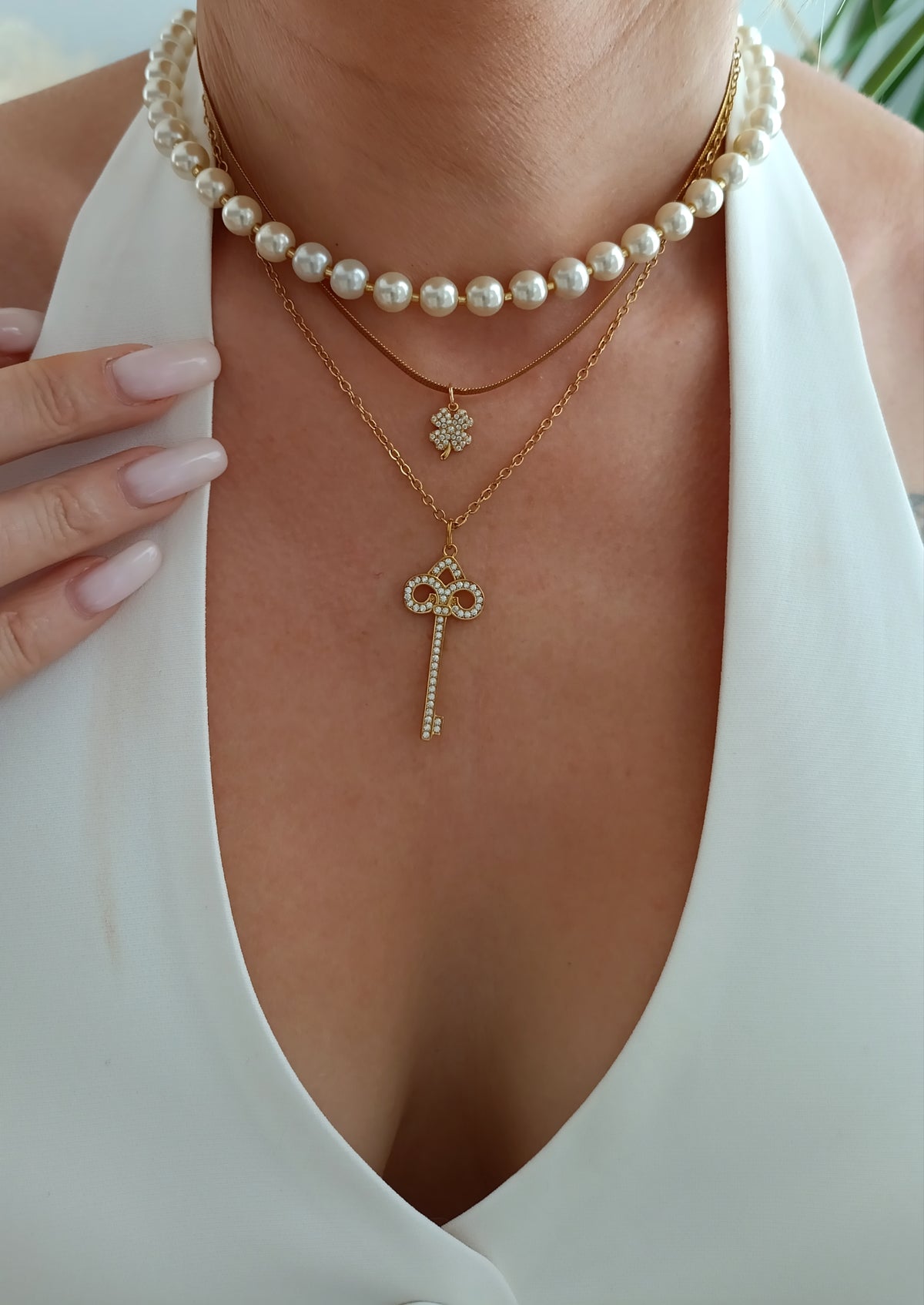 bijoux fantaisie rodez, bijoux de créateur rodez, bijoux artisanaux rodez, collier trèfle femme en acier collier pendentif trèfle femme, collier femme trèfle brillant en acier inoxydable