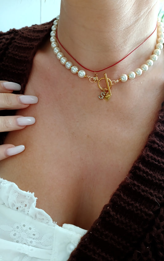 Collier Besoin de réconfort / Acier inoxydable, oxyde de zirconium