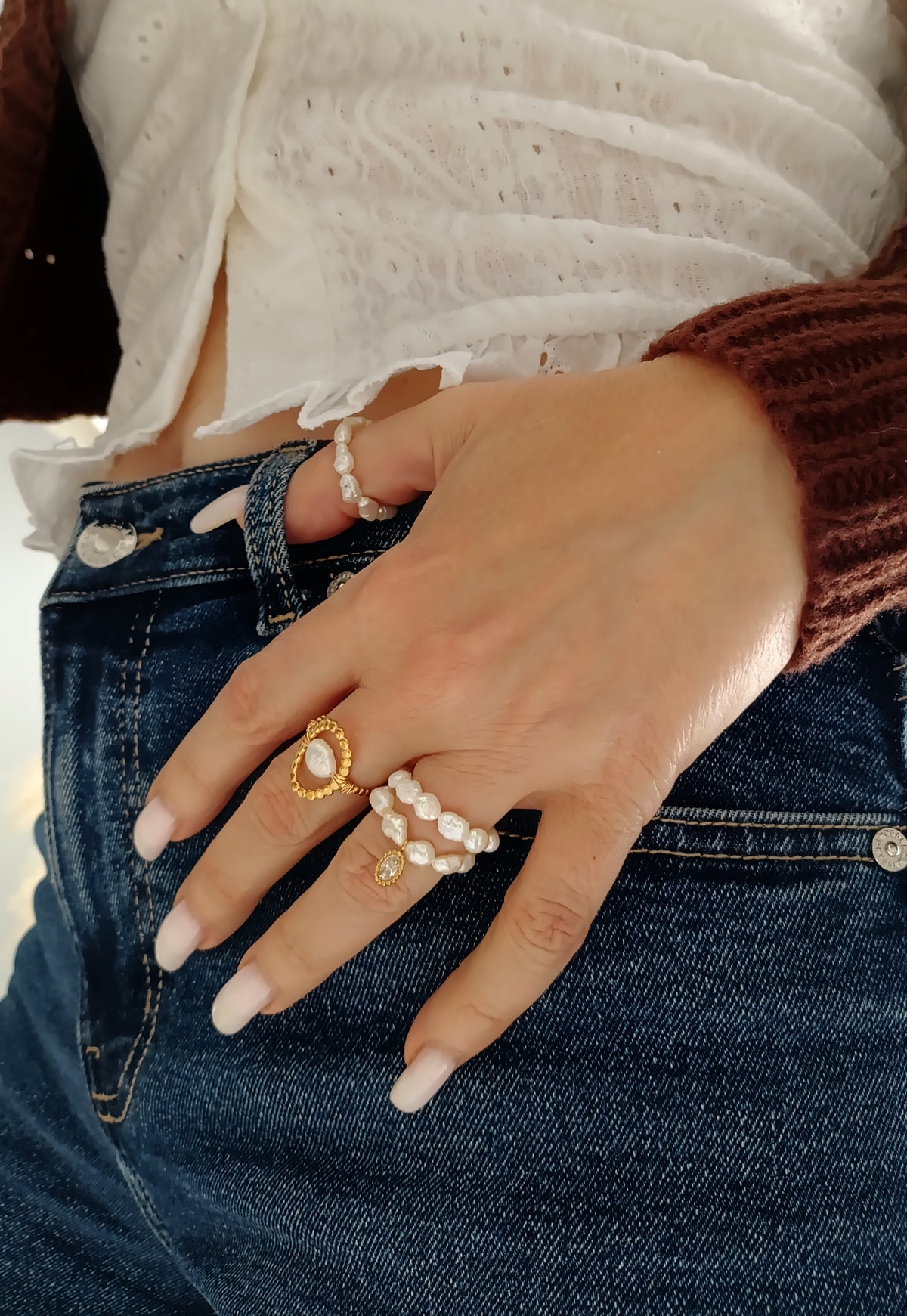 bague en perles d'eau douce et acier inox,bague de créateur français, site de bijoux de créateur, site de bijoux faits main en france, bijoux fantaisie faits main en france, bijoux artisanaux francais, boutique en ligne bijoux rodez, bijoux de créateur rodez, bijoux de créateur aveyron, bague en perles d'eau douce et acier inoxydable, collier en perles d'eau douce fantaisie, bague en perles d'eau douce original