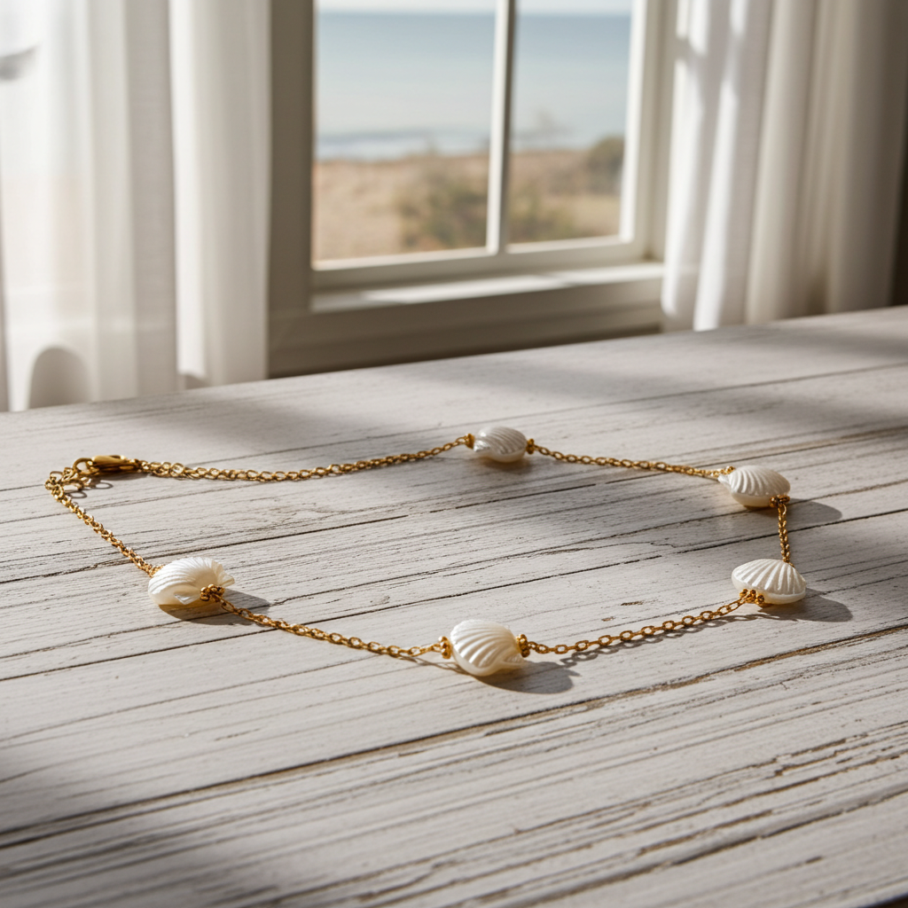 collier femme ras de cou coquillage saint jacques, collier femme printemps été 2026, bijoux femme printemps été 2026pas chers, collier femme de créateur français, bijoux français