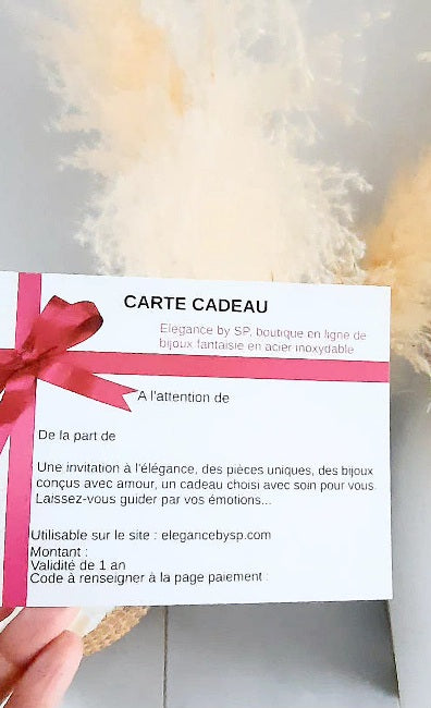 Cartes cadeaux personnalisables