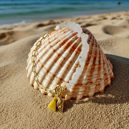 Collier Séjour à Bora Bora / Création de collier, Acier inoxydable pierres naturelles